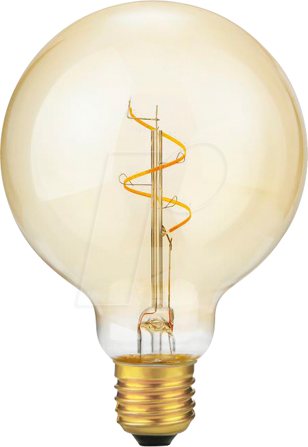 SCHI LS279547022 - LED-Lampe E27, 4,2 W, 470 lm, Gold, Filament, dimmbar