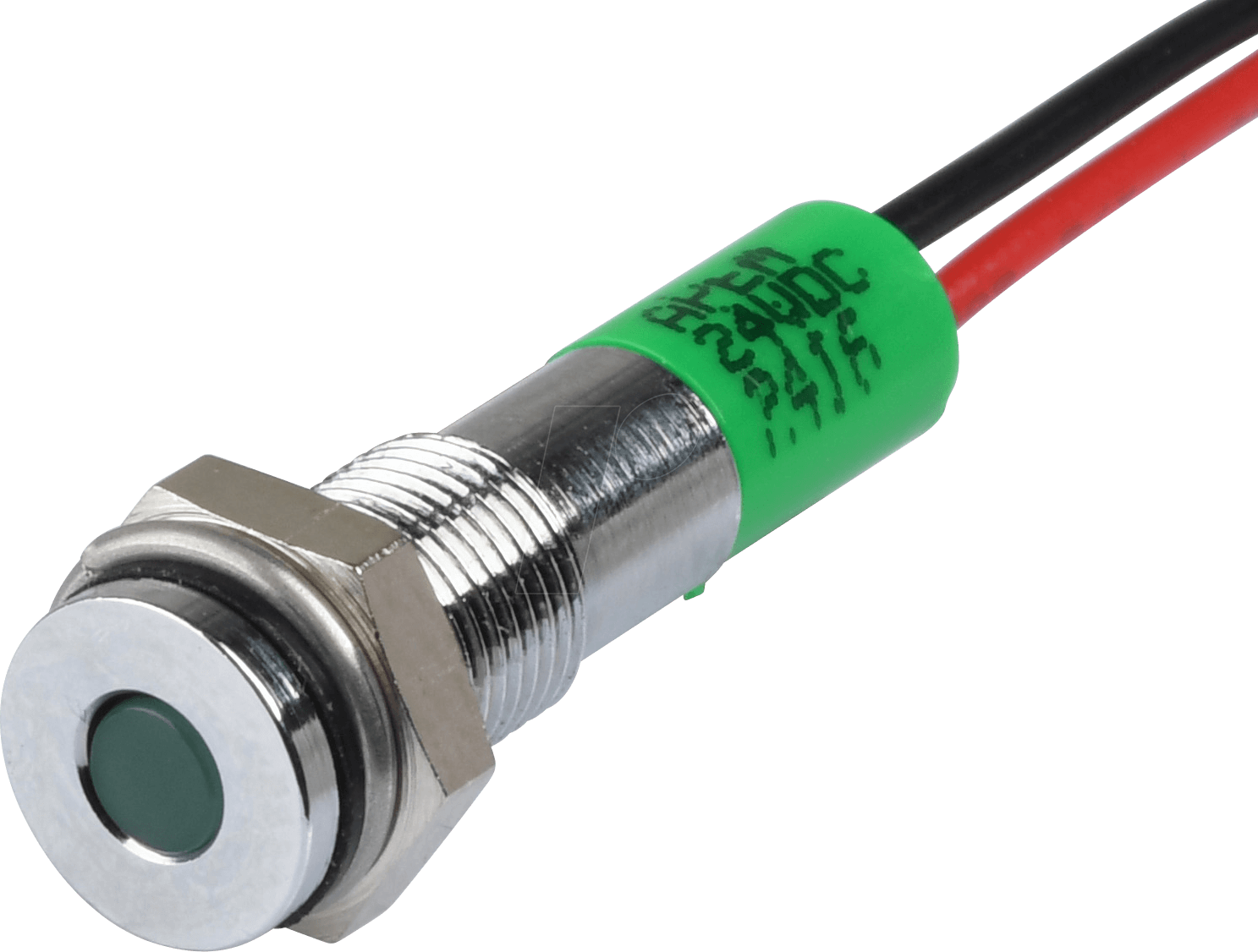 APM Q6F3C G24E - LED-Signalleuchte, grün, 24 V, Ø 6 mm, bündig, bedrahtet