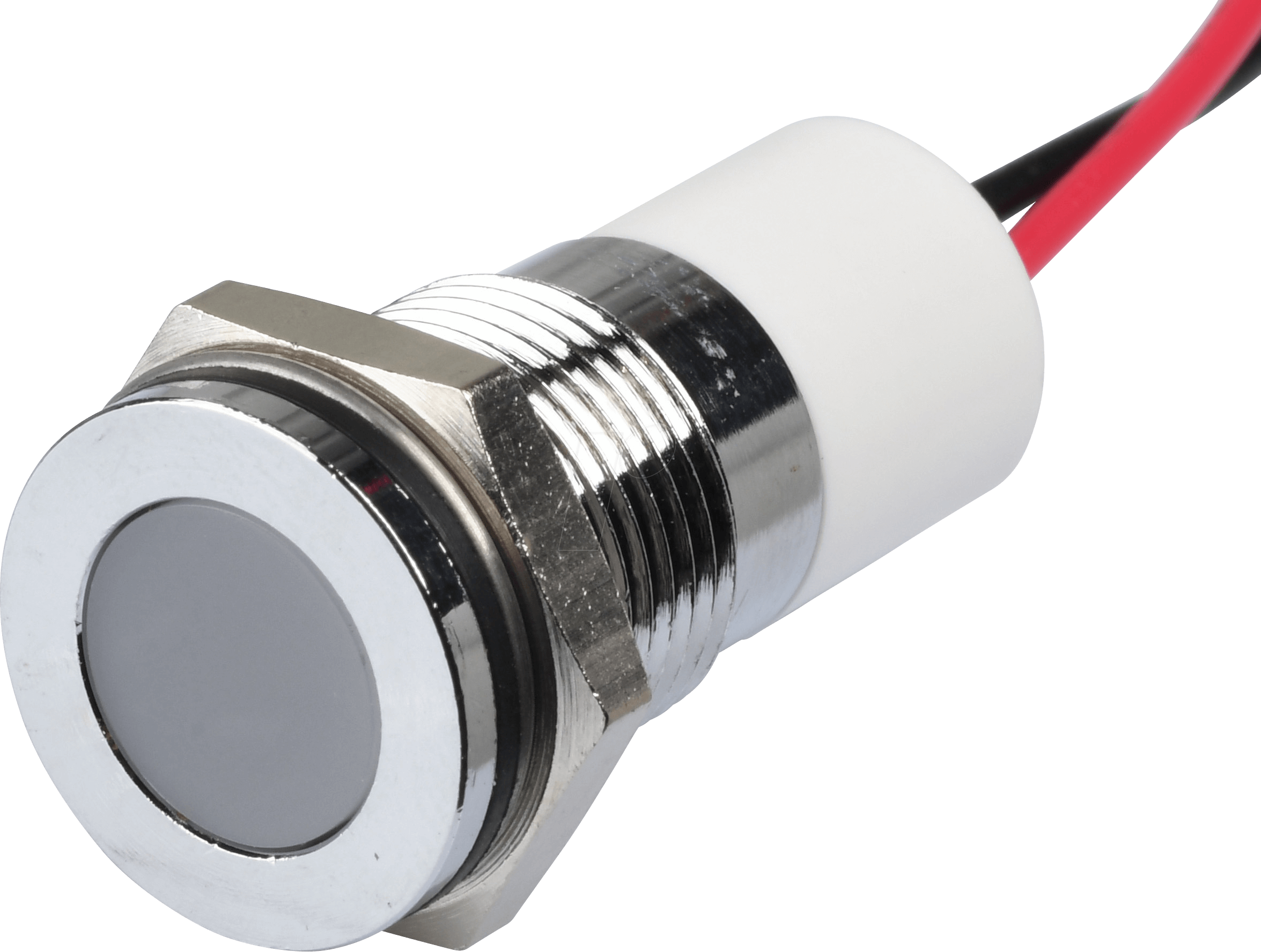 APM Q14F3C W220E - LED-Signalleuchte, weiß, 220 V, Ø 14 mm, bündig, bedrahtet