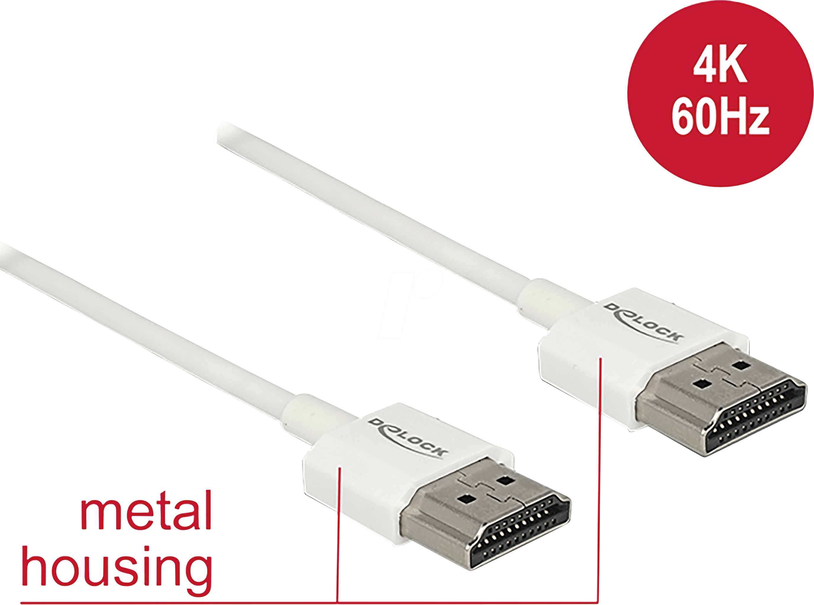 DELOCK 85122 - High Speed HDMI Kabel mit Ethernet, 4K, 1 m