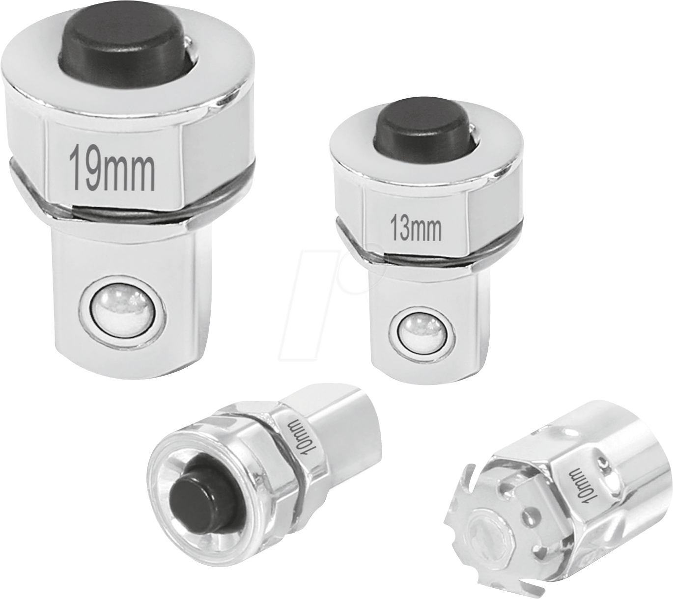 MAT 0186 0010 - Ratschenschlüsseladapter, 1/4'' / 1/2'', 2-teilig