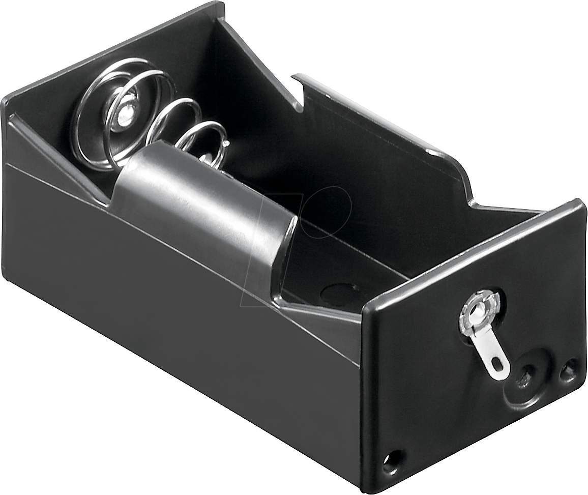 HALTER 1XUM1-LF - Batteriehalter für 1 Monozelle (D), Lötfahnen