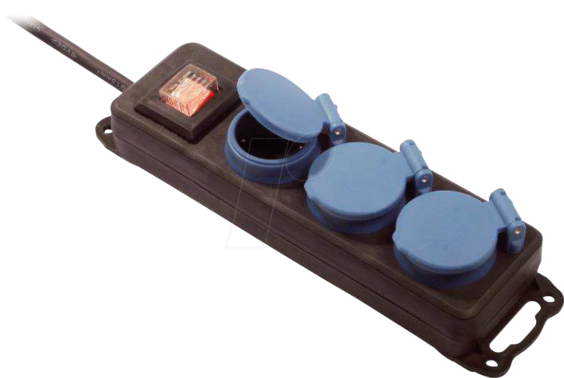 BACH 349.045 - Verteilersteckdose , Typ F - CEE 7/3, 3-fach