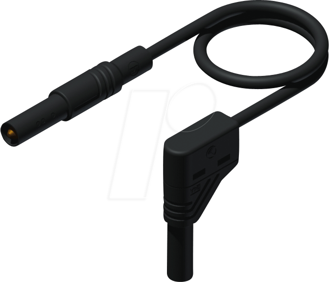 MLSS WG 50-1 SW - Silikon-Messleitung, 1,0 mm², 0,5 m, schwarz, gesichert