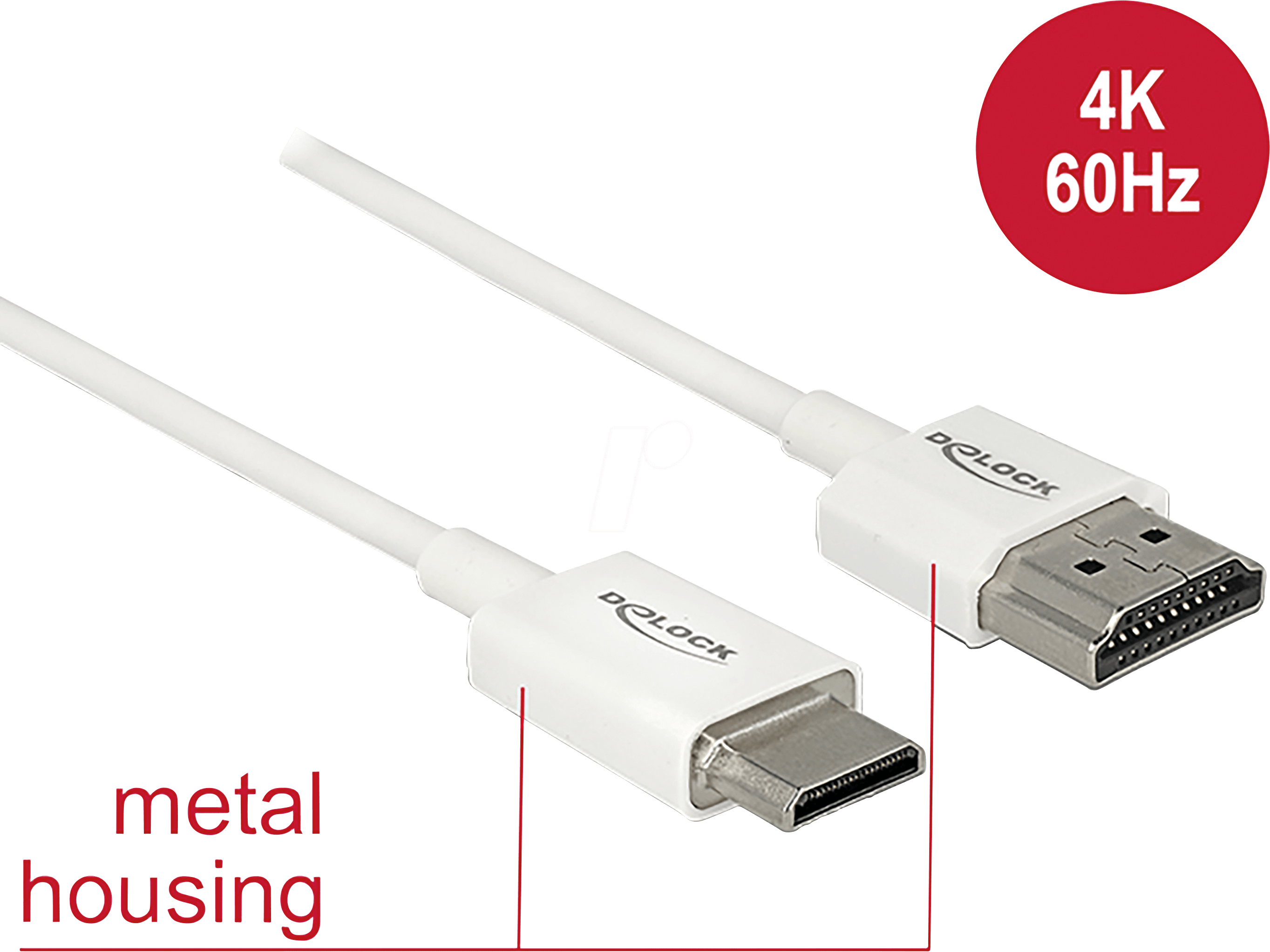 DELOCK 85140 - HDMI-A Stecker > HDMI Mini-C Stecker 4K 0,25 m