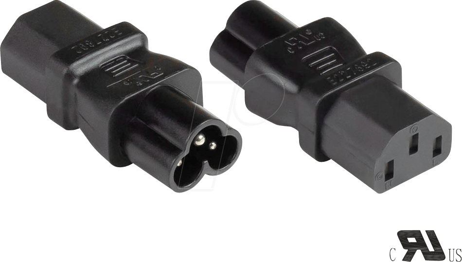 GC PA-0630S - Netzadapter, Kaltgerätestecker, C6, C13, schwarz