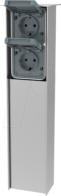 JEHOKA 40249555 - Edelstahl-Säule B 4.2, 2 Steckdosen