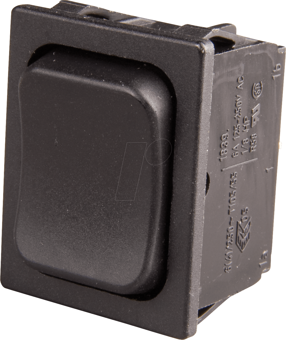 WIPPE 1839.1402 - Wippschalter, 2x UM, beidseitig tastend, schwarz