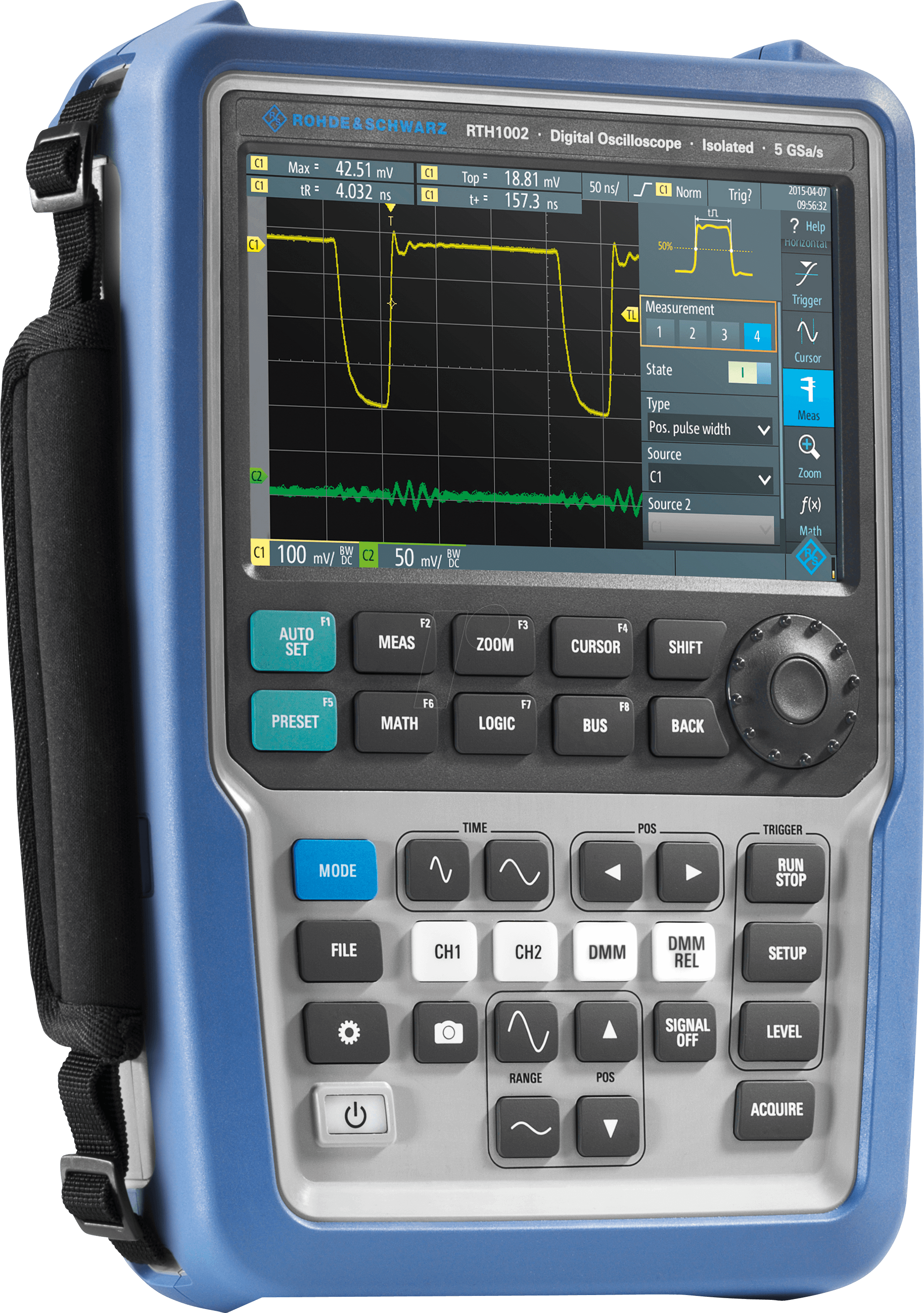 RTH 1032 MSO - Handheld-Oszilloskop RTH1002, 350 MHz, 2 Kanäle, Multimeter