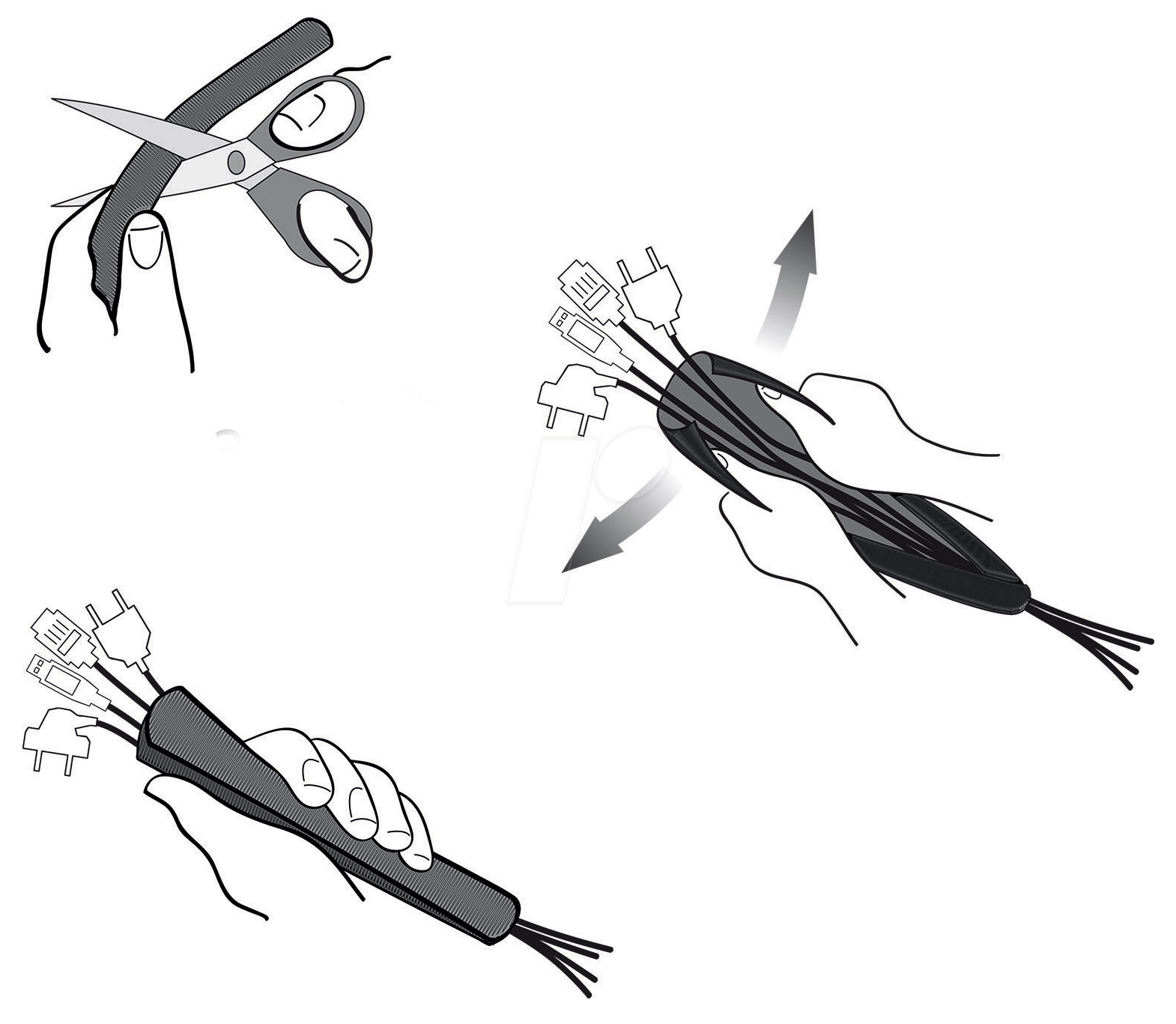 LTC 5120 - Kabelschlauch, 2m, weiß