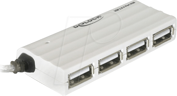 DELOCK 87445 - USB2-Hub (4 Ports), ohne Netzteil