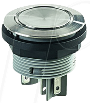 SVATLRG1 - Drucktaster - 1 S, Edelstahl, LED-Ring grün