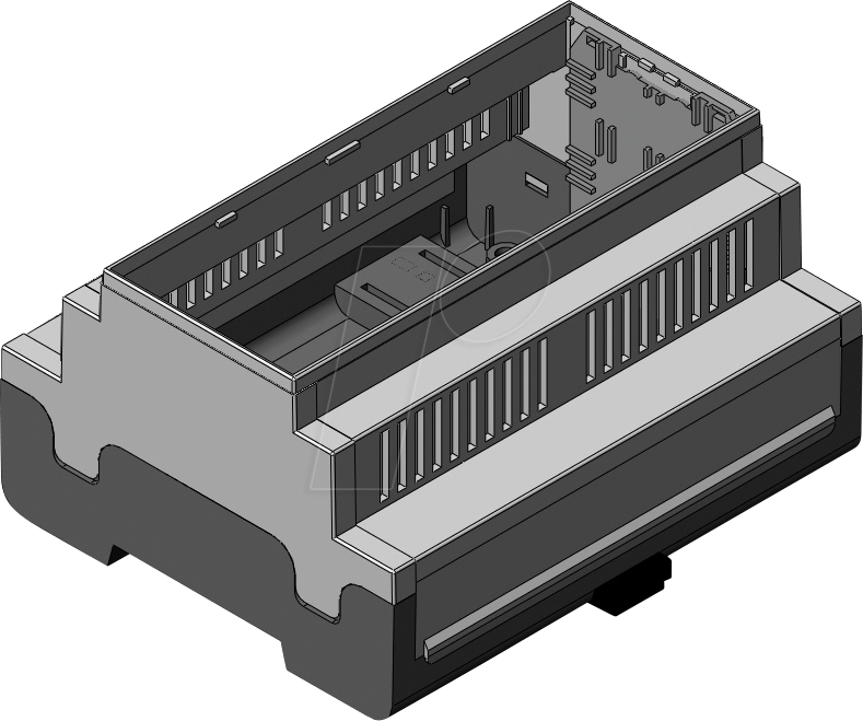 APRA DB6 OBS - Leergehäuse, offen, 107 x 58 x 90 mm, 6 TE