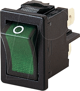 WIPPE 1855.1108 - Wippschalter, 2x Aus, beleuchtet, grün