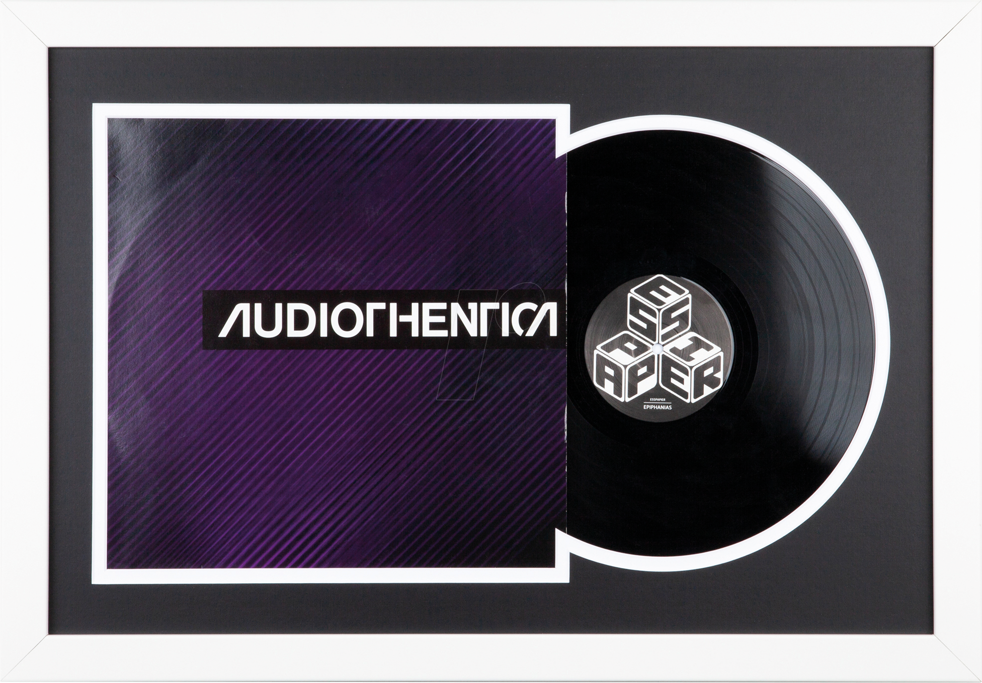 SOOBSOO LPRCV5 - LP-Cover / Vinyl-Bilderrahmen, Schwarz-Weiß-1