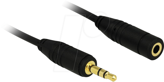 DELOCK 84237 - Audio Verlängerungskabel Klinke 3,5 mm Stecker / Buchse 5 m
