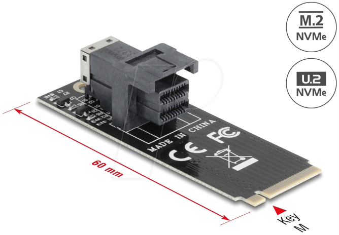 DELOCK 61070 - M.2 Key M > SFF-8643 NVME 2260