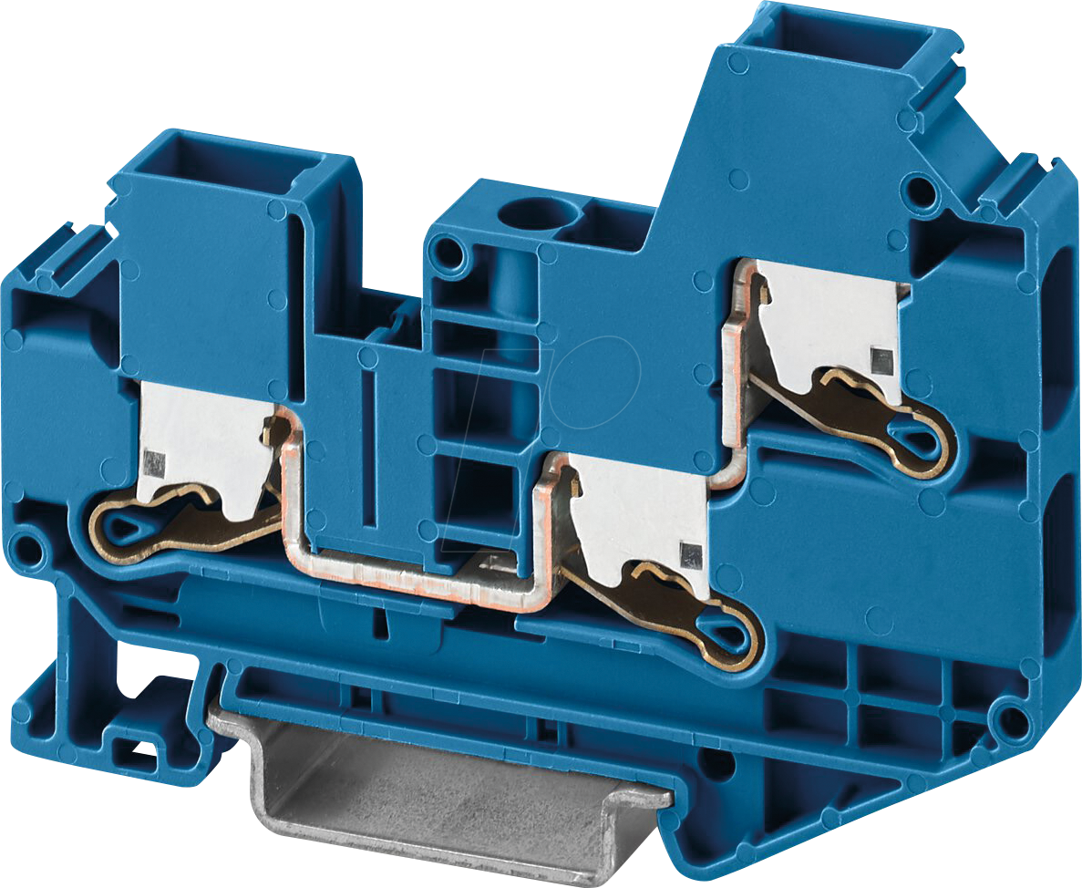 XTV 6 TWIN BU - Durchgangsklemme XTV Push-X, 6 mm² - blau