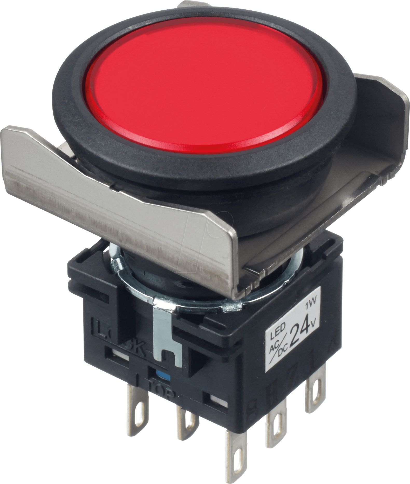 ID LBW6LA1T64R - Beleuchteter Einbautaster LBW, 26 mm , 2 CO