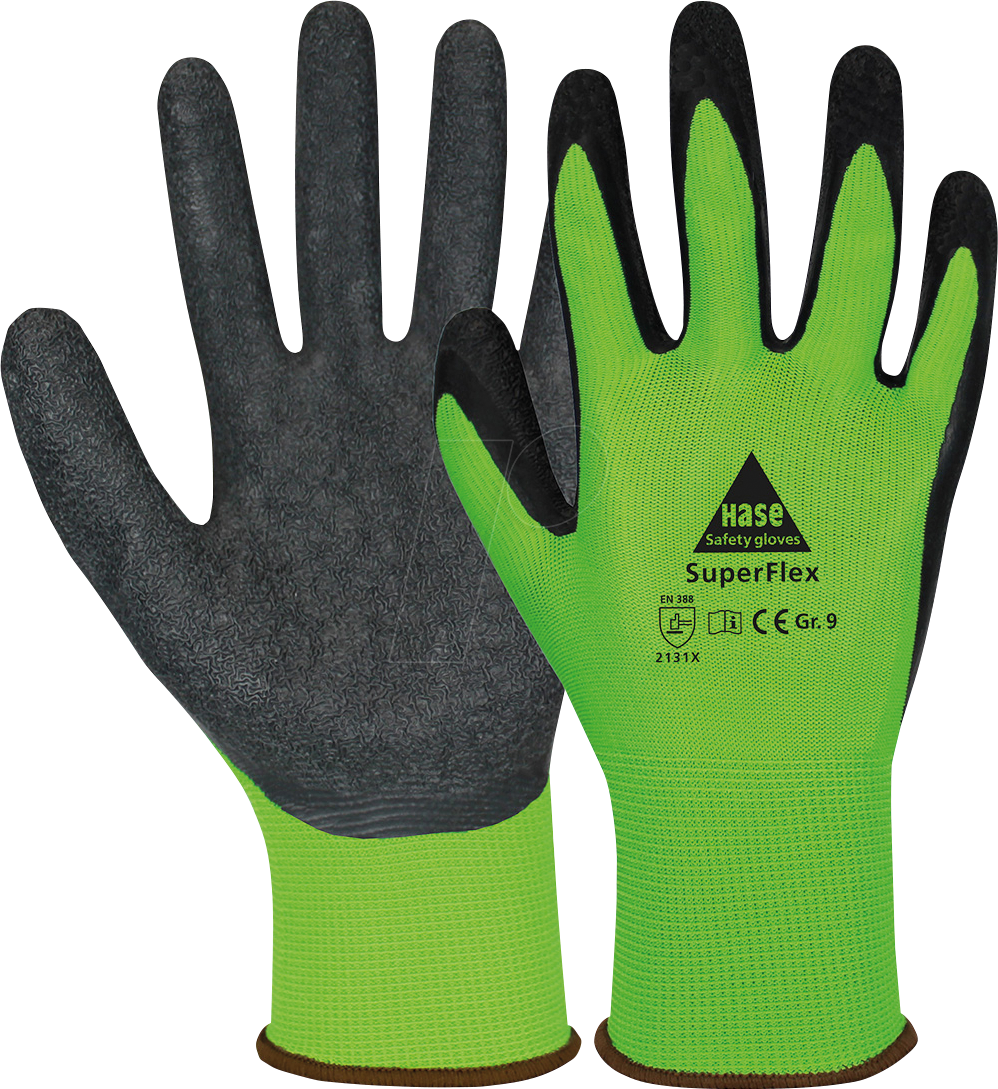 Thumbnail - HASE 508610 9 - Montagehandschuhe, Superflex Green, Gr. 9
