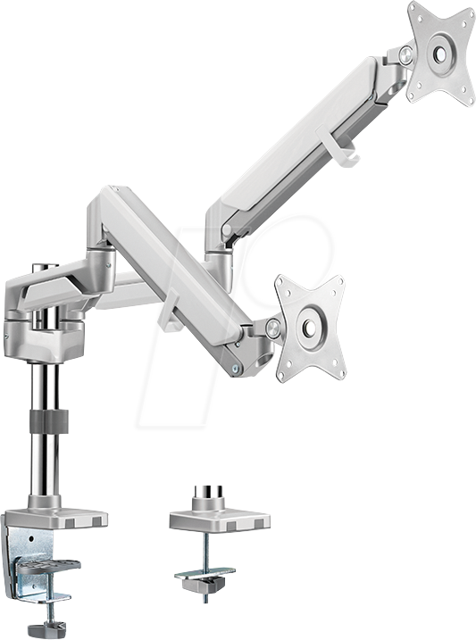 LOGILINK BP0089 - Monitor Halter, 2 Displays, 17'' - 32'', 553 mm, Tischmontage, Sil