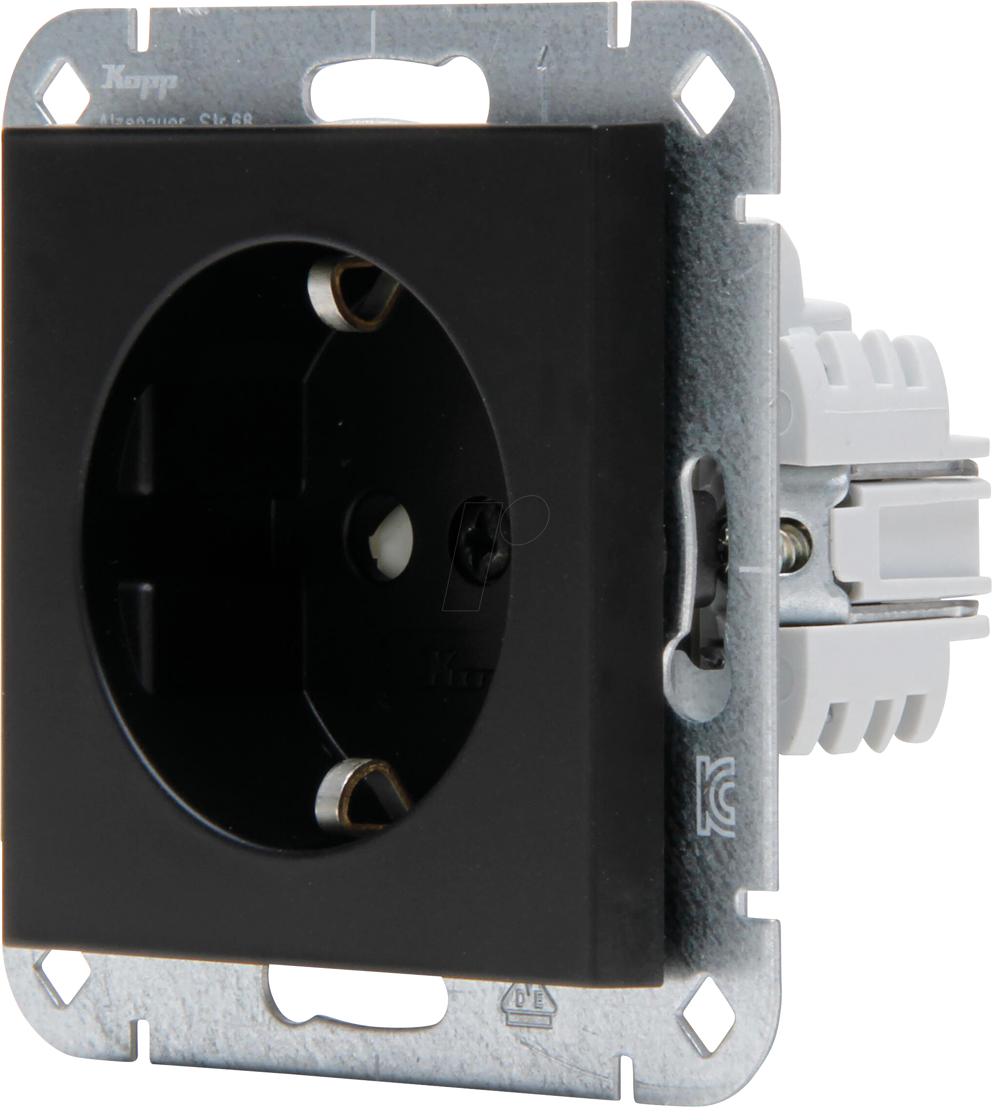 EL 07 940050000 - HK07 - Steckdose, erh. Berührungsschutz, schwarz matt