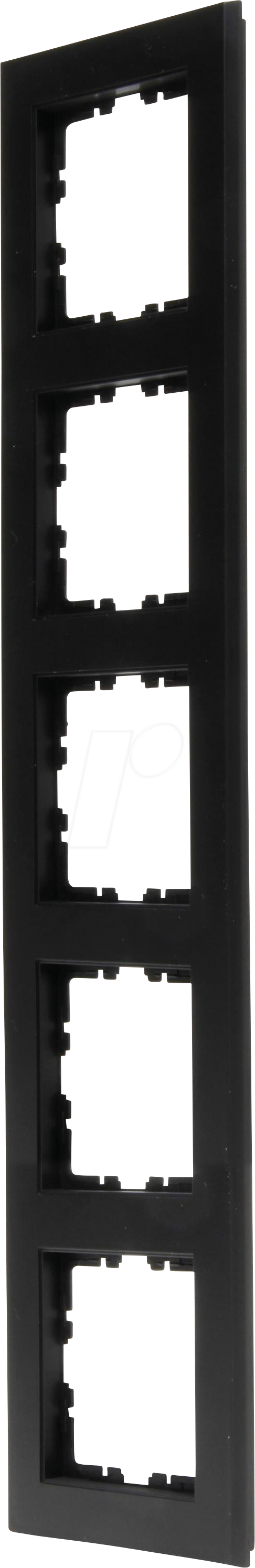 EL 07 402950006 - HK07 - Abdeckrahmen 5-fach, schwarz matt