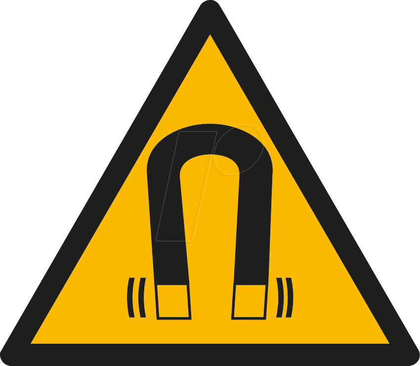 W 74314-2 - Warnschilder: Warnung vor magnetischem Feld, 25 mm