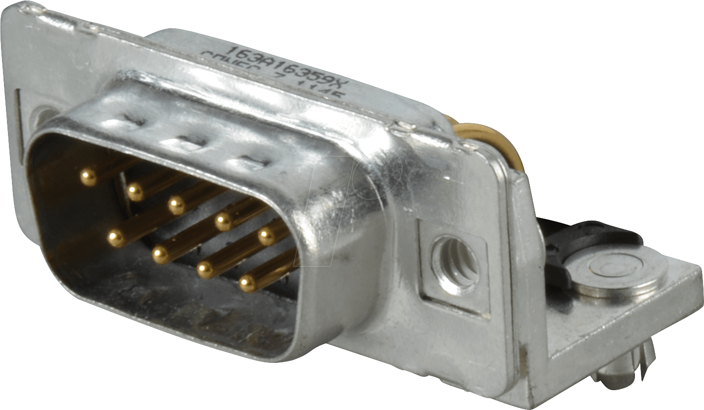 D-SUB ST 09GWC - D-SUB-Stecker, 9-polig, gewinkelt, RM 9,4, gedr.