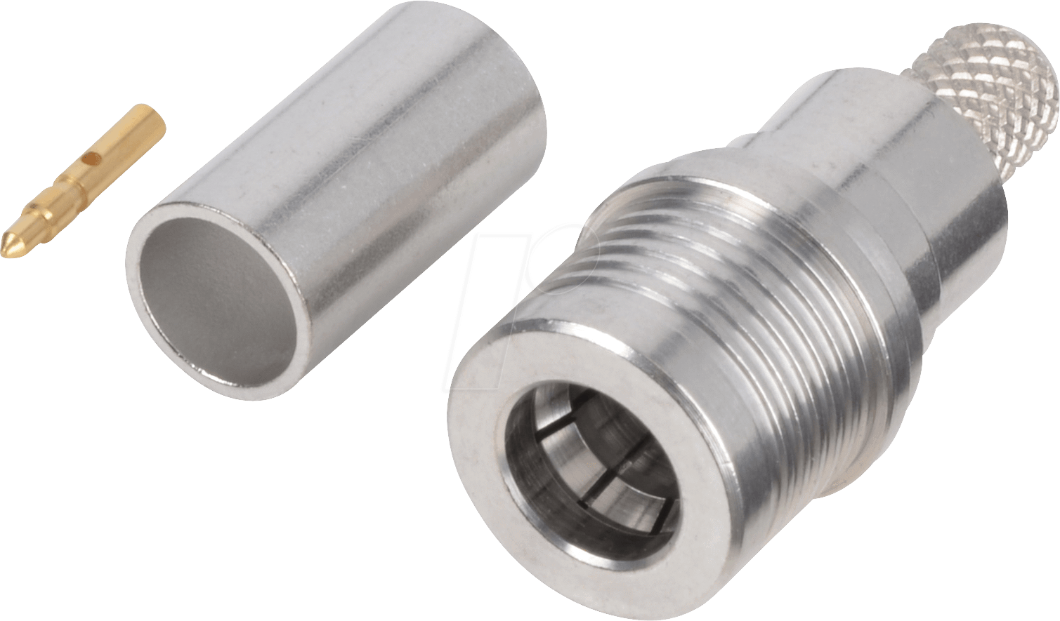 R123 075 - QMA-Stecker RG58/141, gerade, crimp