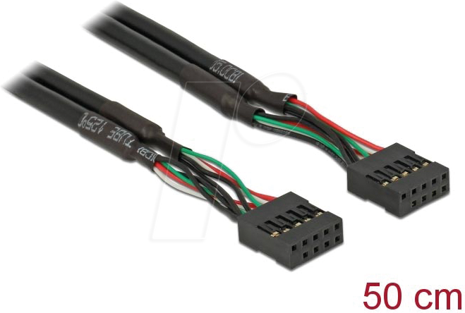 Thumbnail - DELOCK 82437 - USB 2.0 Kabel, Pinheader Buchse auf Buchse, 0,5 m