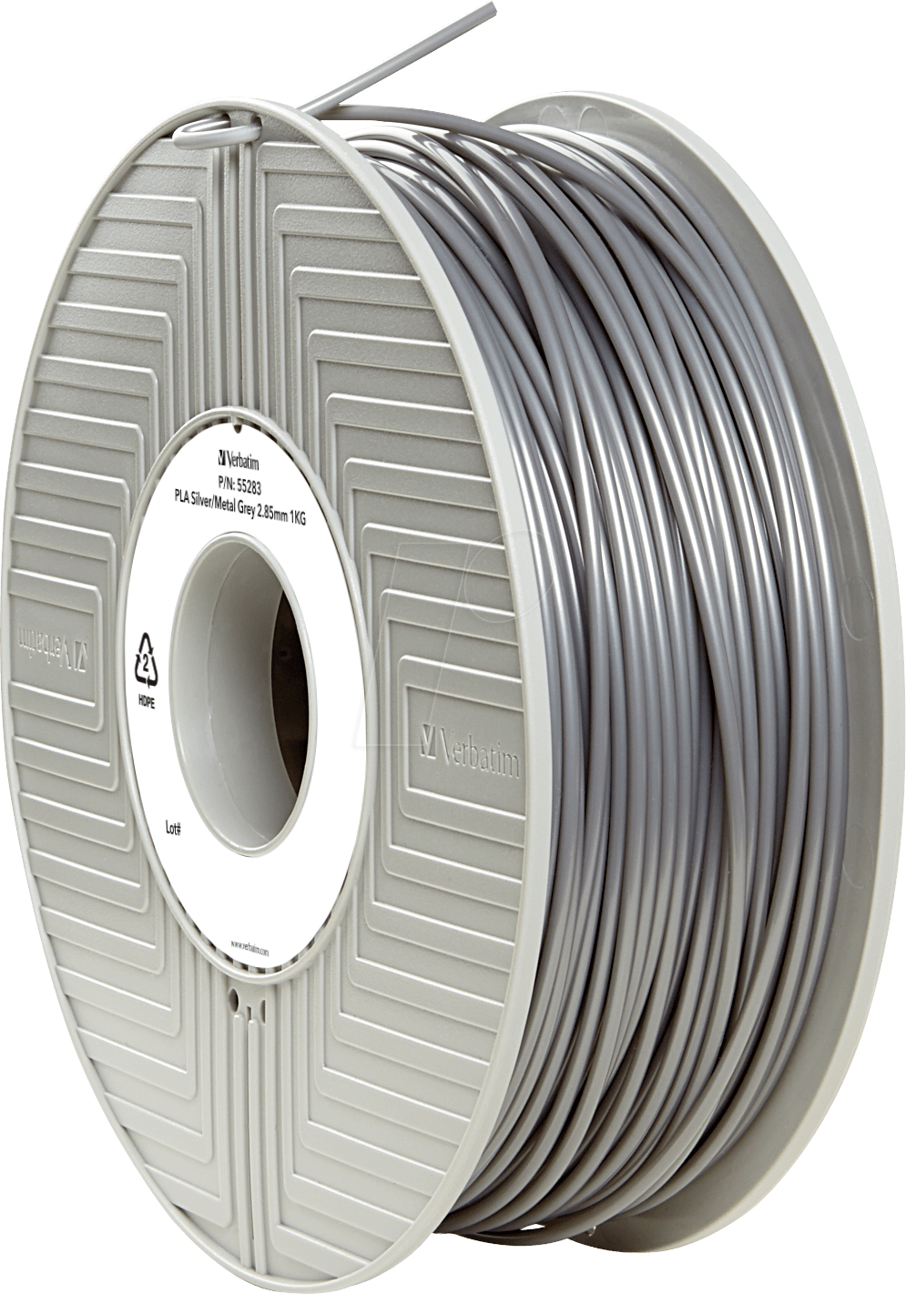 VERBATIM 55329 - Filament, PLA, silber/metallgrau, 2,85 mm, 1 kg
