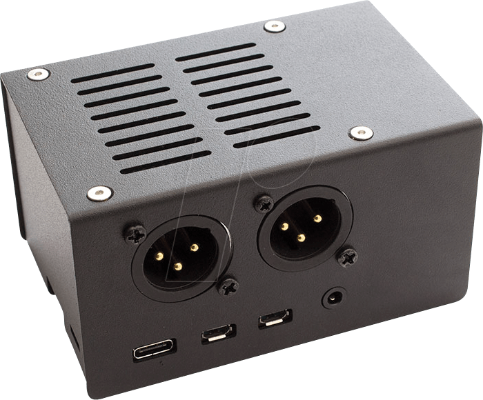 HB CASE4 XLR BK - Gehäuse für Raspberry Pi 4 & HiFiBerry DAC+ pro XLR, sw