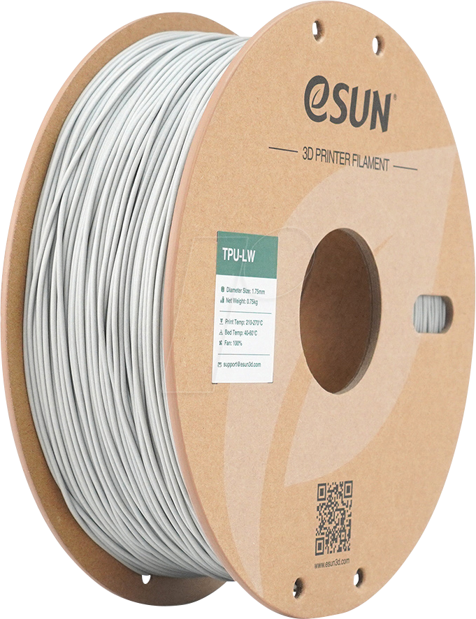ESUN 72209251 - Filament, TPU-LW, 1,75 mm, grau, 0,75 kg