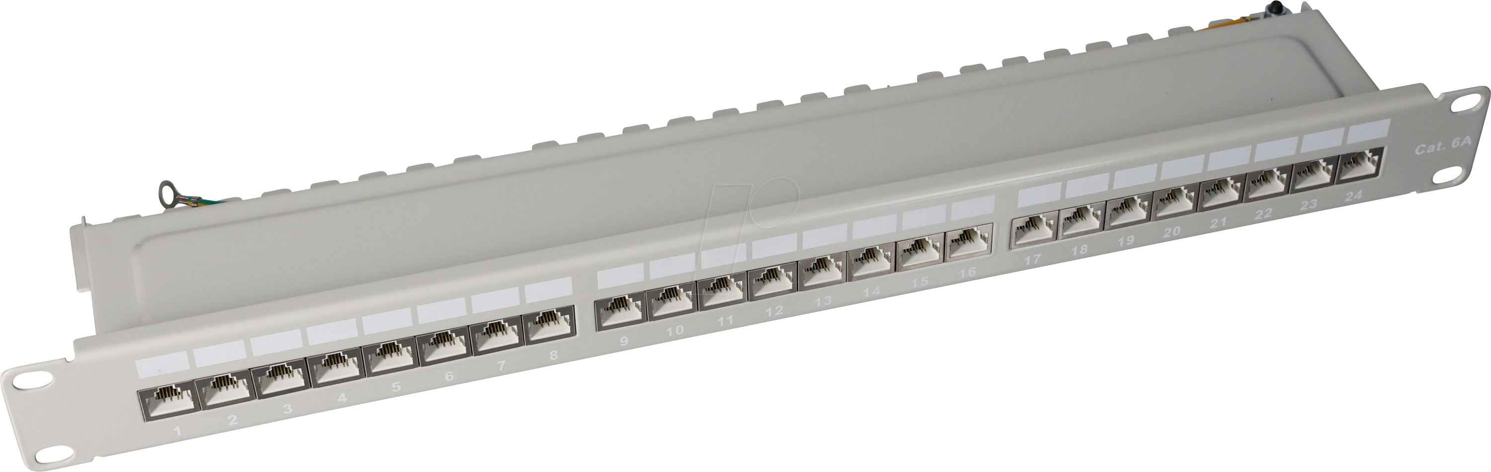 TTL 182224C6A1U - 19'' Patchpanel für 24x Port, Cat.6a, 1HE, lichtgrau