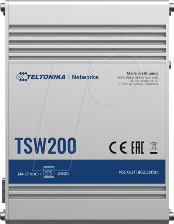 TELTONIKA TSW200 - Switch, 10-Port, Gigabit Ethernet, SFP, PoE+
