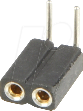 W+P 154-002-1 - Präzisionsbuchsenleiste, gewinkelt, RM 2,54, 2-polig