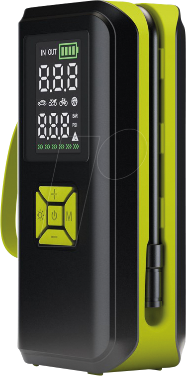 GOOBAY 77827 - Mobiler Kompressor, 10 bar (150 psi), Akku-Luftpumpe, mit LED La