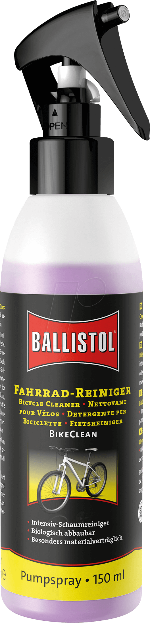 BALL 28085 - Fahrradreiniger BikeClean, 150 ml, Pumpspray