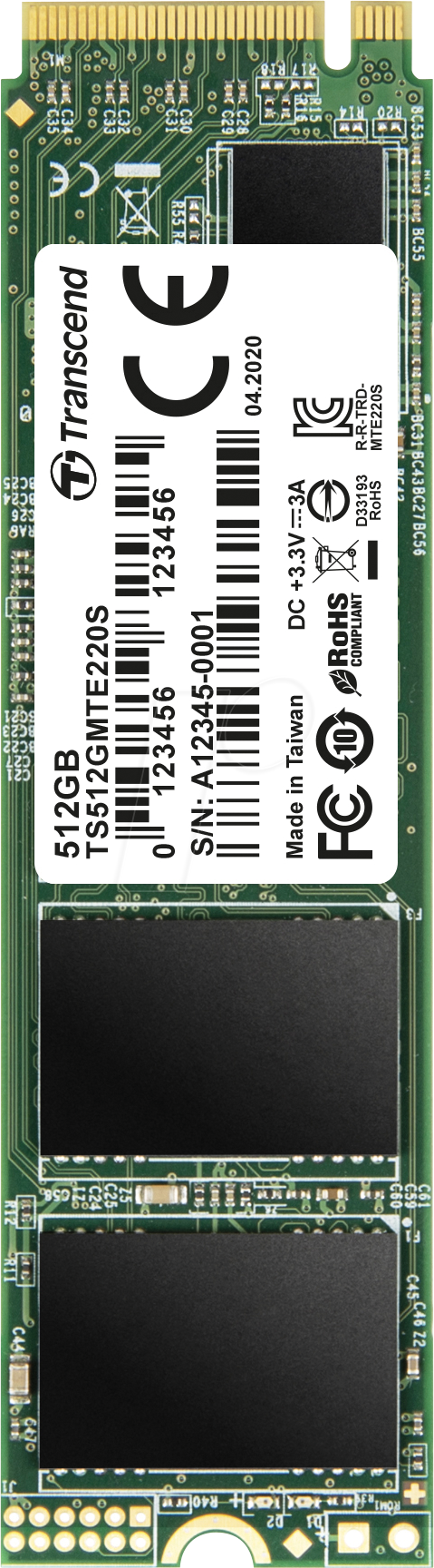 TS512GMTE220S - Transcend SSD220S, PCIe Gen3x4, 512 GB