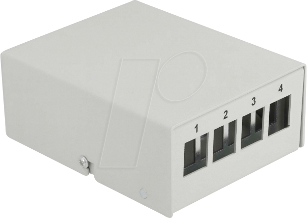 DELOCK 43407 - Keystone Patchpanel 4 Port grau
