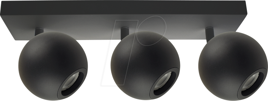 ELED 700135 - Deckenleuchte, 3x GU10, schwarz