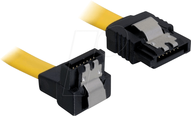 DELOCK 82811 - Kabel SATA 6 Gb/s ge/un 50 cm gelb Metall