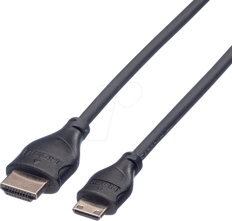 ROLINE 11045568 - HDMI-A Stecker > HDMI Mini-C Stecker, mit Ethernet, 0,8 m