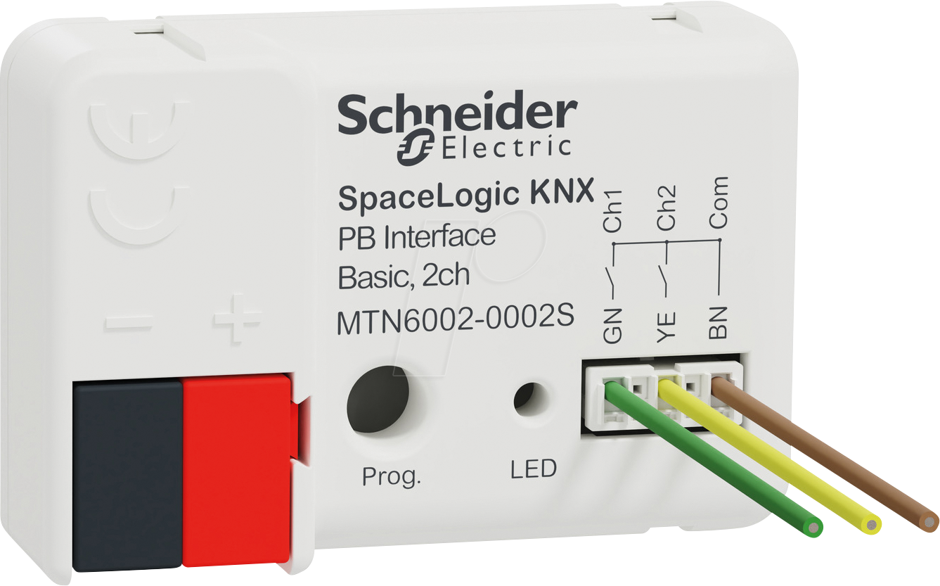 SE MTN6002-0002S - SpaceLogic KNX Secure Tasterschnittstelle, 2-fach, Basic