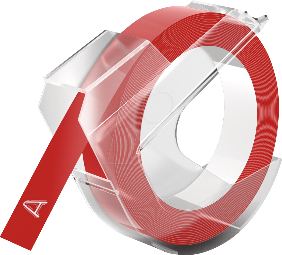 DYMO 520102 - DYMO Prägeband / Prägeetikett 9mm glänzend rot