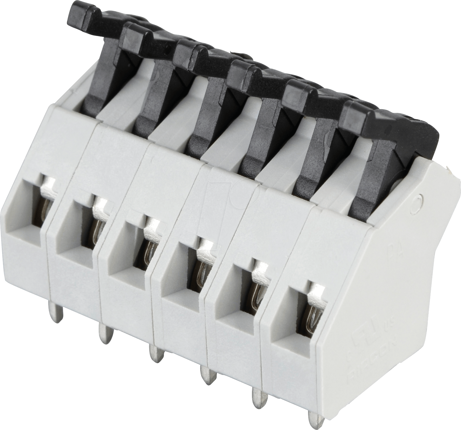 AST 045-06 - Federkraftklemme, 6-pol, Ø 0,08 - 1 mm, RM 5,0