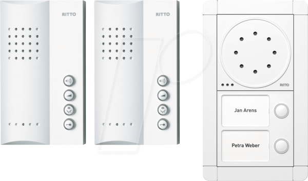 RITTO RGE1891470 - Audio-Türsprechanlagen Set Portier, 2 Familienhaus