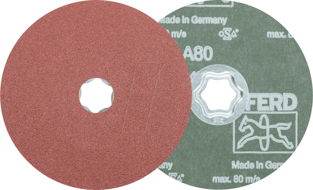 PFERD 44498018 - COMBICLICK Korund Fiberscheibe Ø 125 mm A80