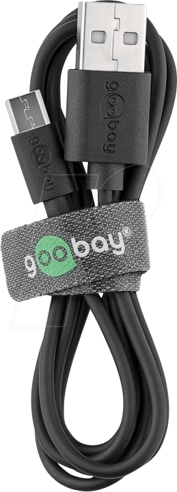 GOOBAY 72227 - Sync- & Ladekabel, USB-A -> micro USB, 1 m